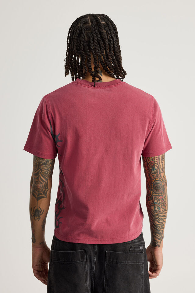 Notion X Smolbrat Slim Fit Tshirt, WASHED CRANBERRY/SMOLBRAT BRANDING