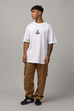 Half Half Oversized T Shirt, WHITE/BREAKDANCERS - alternate image 2