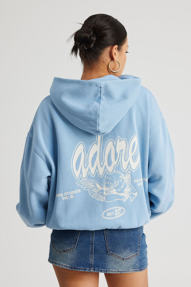 Chloe Hoodie, WASHED BLUE MIST/CHERUB ADORE