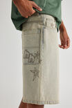 Half Half El Grande Denim Short, DESERT BLEACH - alternate image 4