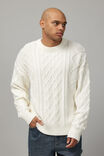 Cable Knit Crew, NEUTRAL - alternate image 2