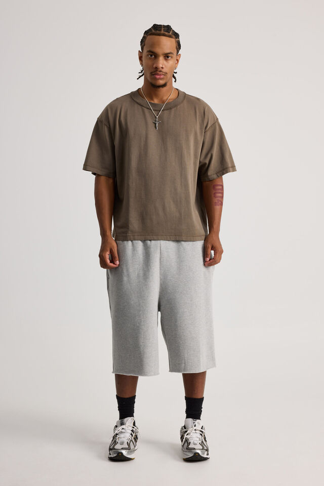 Boxy Cropped Tshirt, WASHED CEDAR