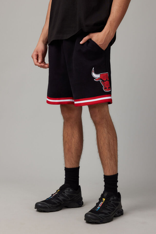 Nba Hype Fleece Short, LCN NBA BLACK/CHICAGO BULLS