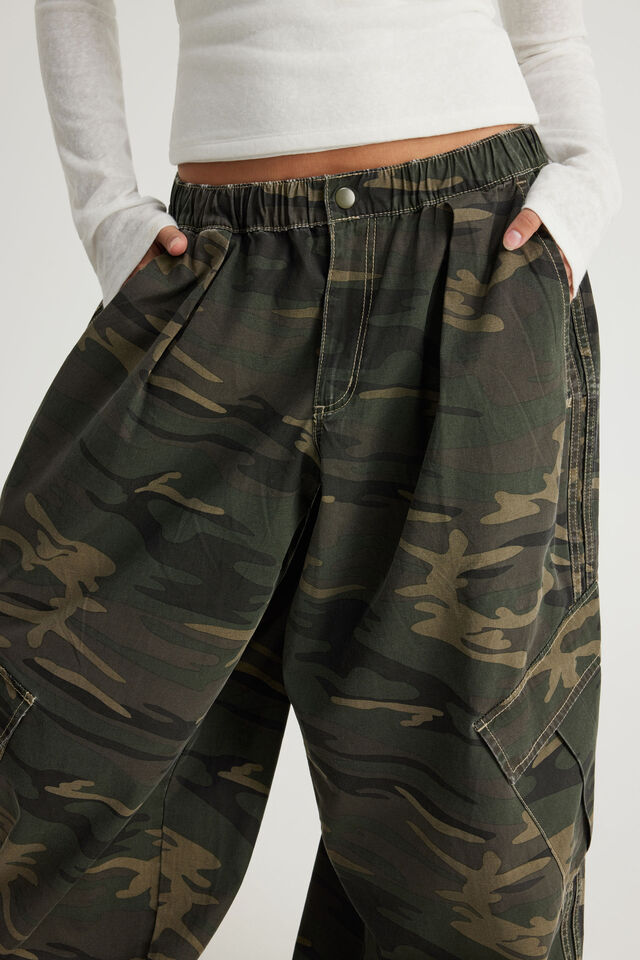 Jumbo Notion Pant, GREEN CAMO