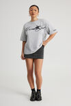 Oversized Graphic Tee, GREY MARLE/HEAVEN SENT - alternate image 2