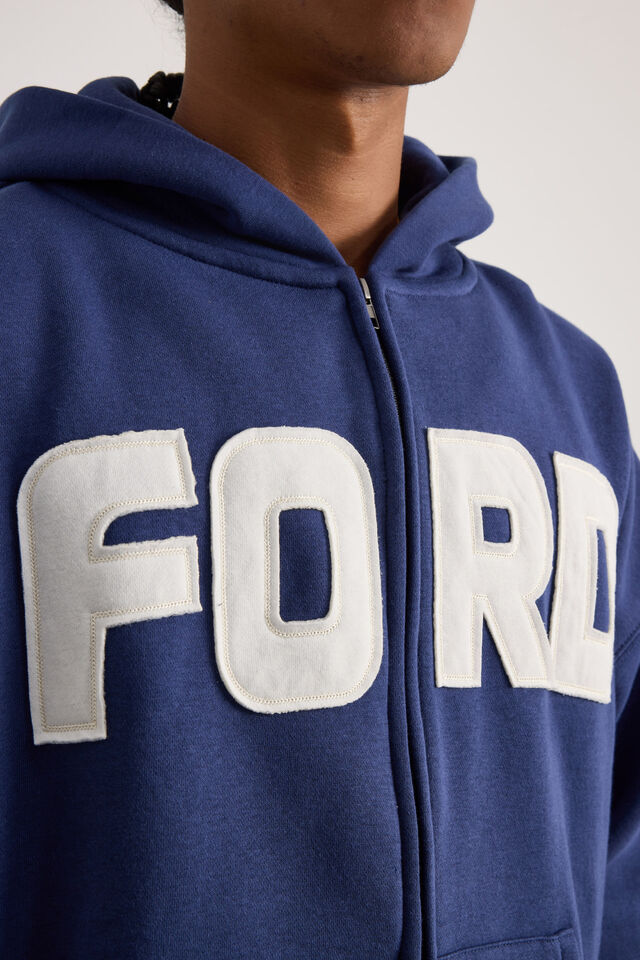 Ford Zip Thru Hoodie, LCN FOR AIR FORCE BLUE/FORD SUPERSCRIPT