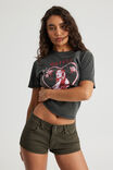 Music Merch Regular Tee, LCN BRA WASHED BLACK/OLIVIA HEART - alternate image 1