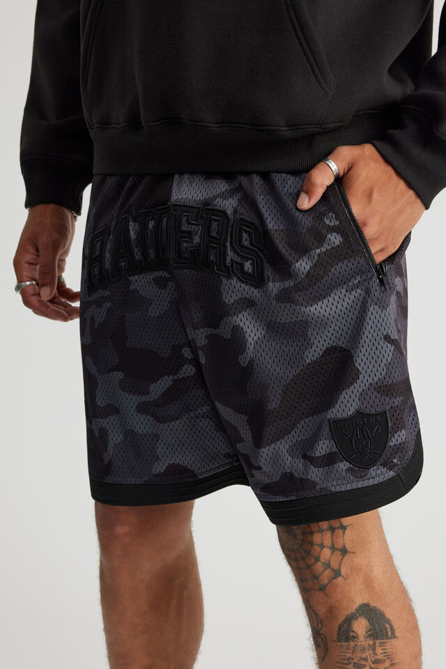 Nfl Basketball Short, LCN NFL CAMO/RAIDERS