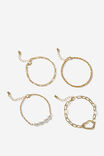 Social Bracelet Pack, GOLD - example image 1