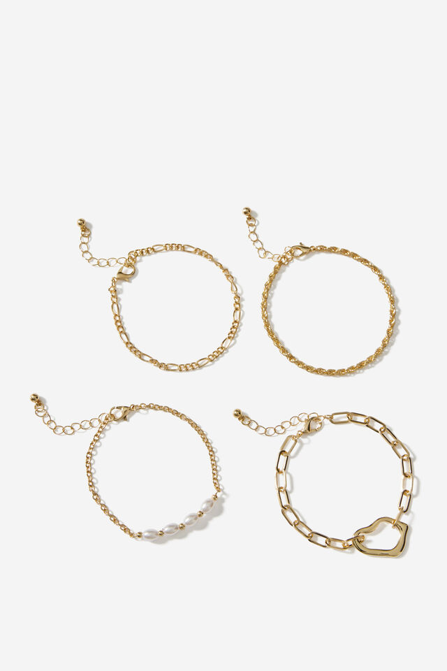 Social Bracelet Pack, GOLD