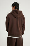 Authentics Boxy Zip Thru Hoodie, WALNUT - example image 3
