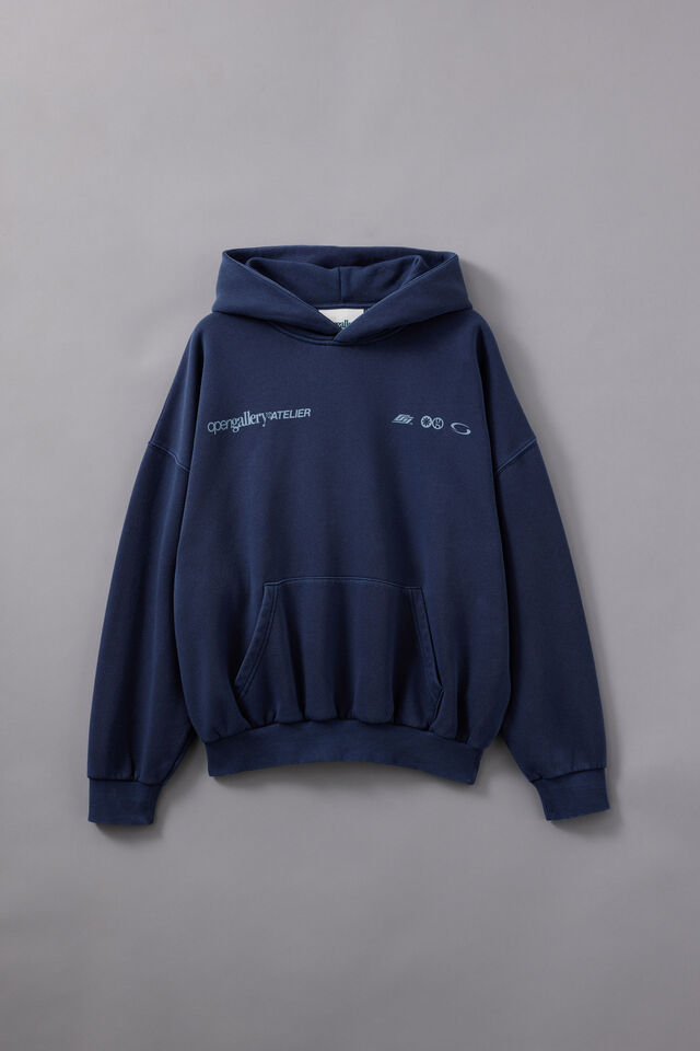 Open Gallery Hoodie, OG WASHED SEAL/GALLERY ATELIER