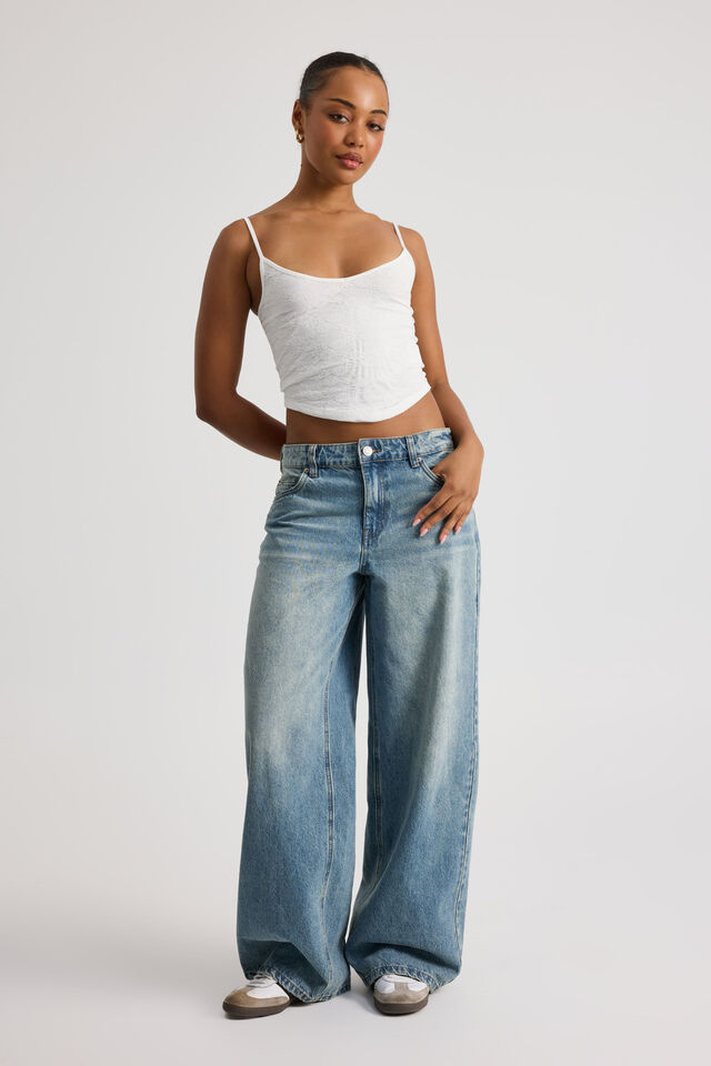 Mid Rise Baggy Jean, WESTERN BLUE