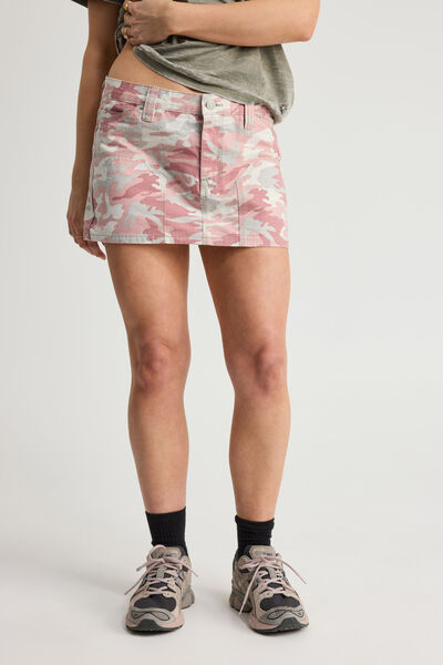 Camo Cargo Skirt, SORBET CAMO