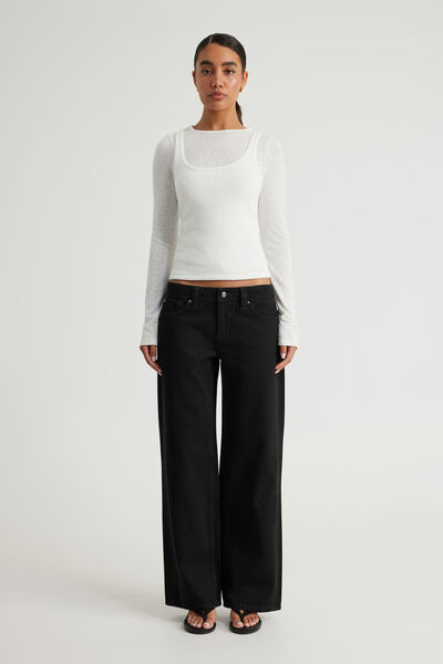 Luca Low Rise Jean, BLACK NO.1