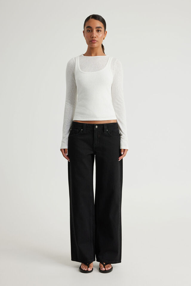 Luca Low Rise Jean, BLACK NO.1