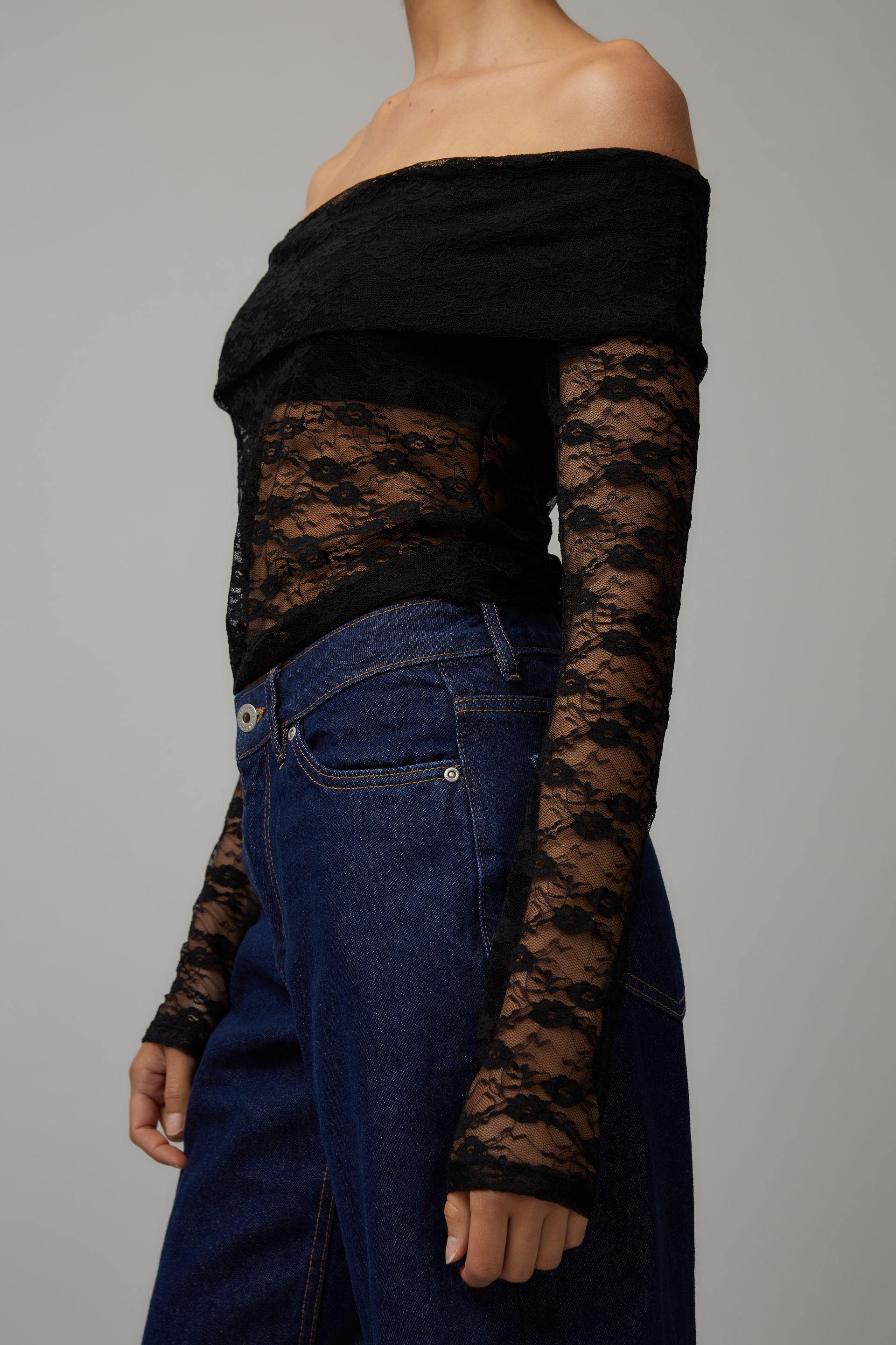 Long sleeve 2025 shoulderless top