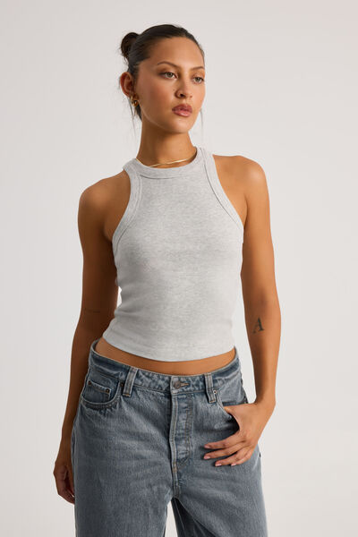 Harley Racer Tank, GREY MARLE