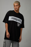 Oversized Nfl T Shirt, LCN NFL PANELLED BLACK GREY/RAIDERS - alternate image 1