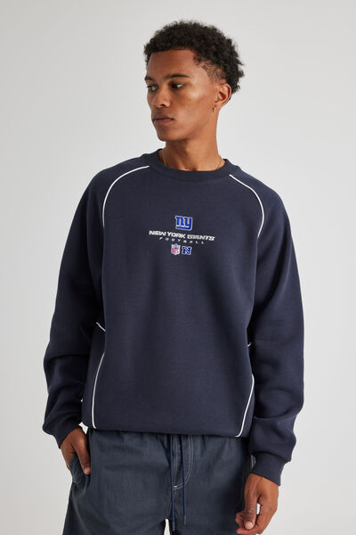 Panelled Nfl Crew, LCN NFL NAVY BLAZER/GIANTS PANELLING