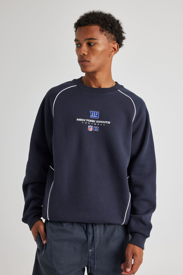 Panelled Nfl Crew, LCN NFL NAVY BLAZER/GIANTS PANELLING