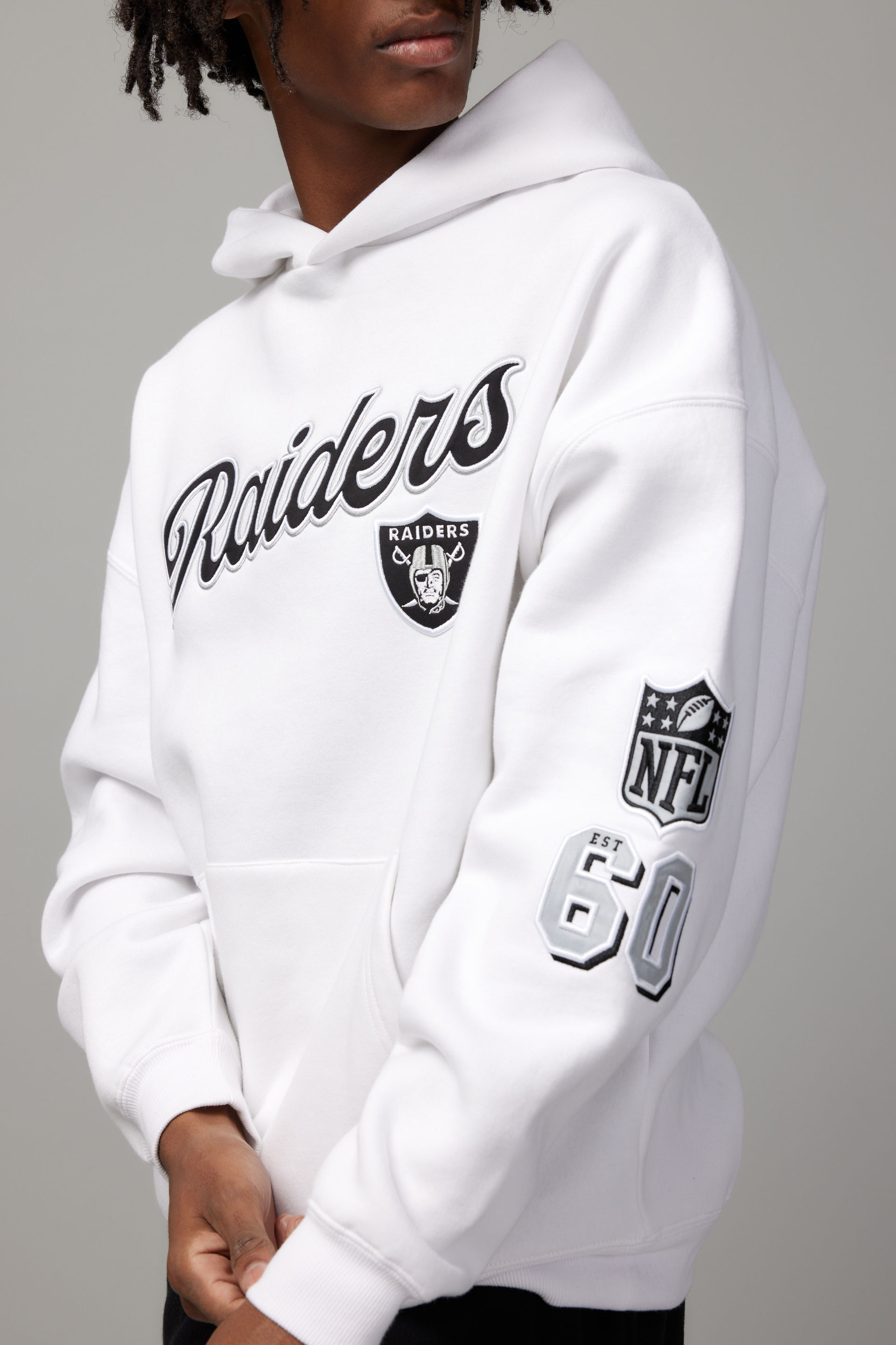 White clearance raiders hoodie