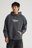 Music Merch Hoodie, LCN BRA SLATE/TUPAC BOLD - example image 3