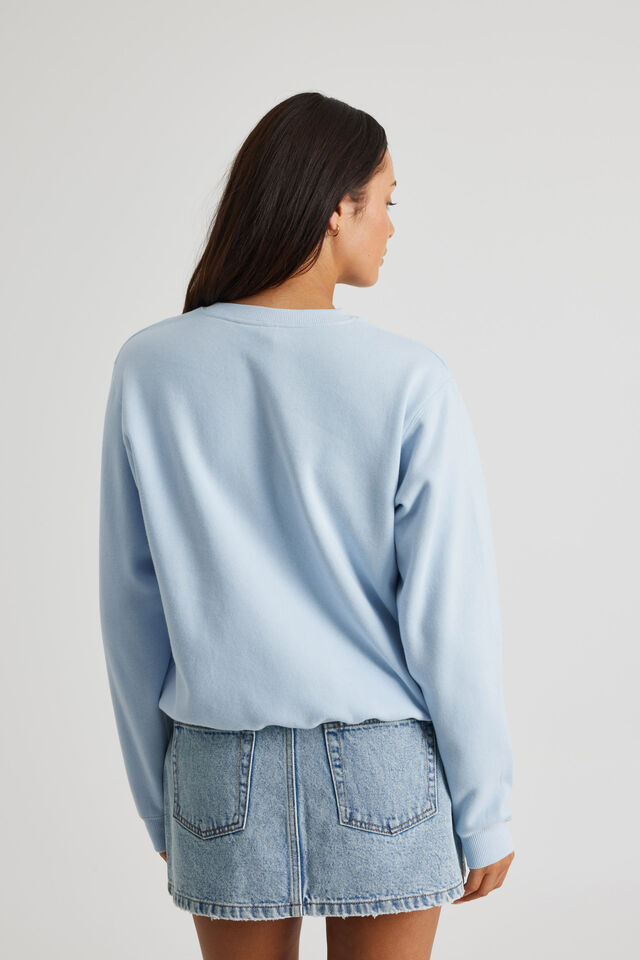 Graphic Crew Sweater, CLOUD BLUE/COWBOY BOOTS