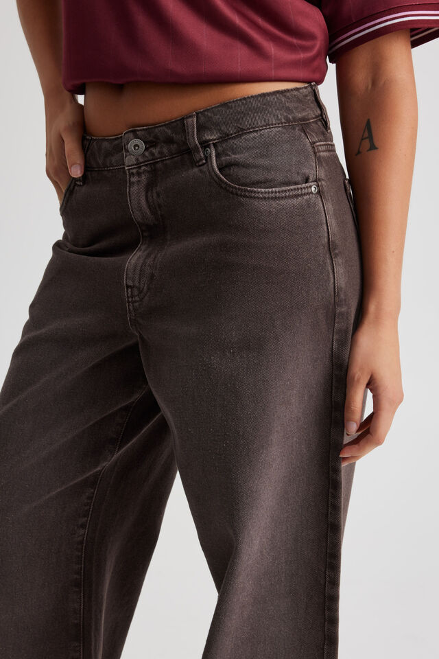 High Rise Baggy Jean, BITTER CHOC