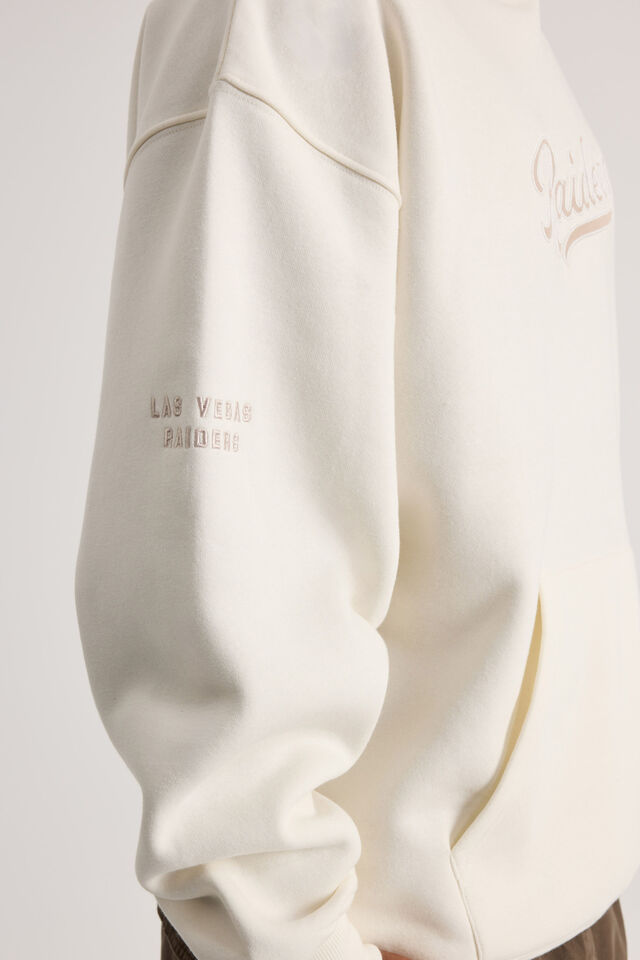 Nfl Hoodie, LCN NFL EGGSHELL/RAIDERS PATCH