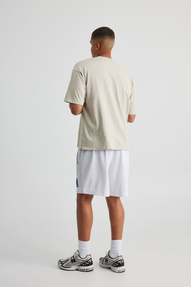 North Carolina Basketball Short, LCN UNC WHITE/CAROLINA CURVE