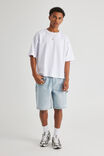Half Half Painter Baggy Denim Short, DAY BLUE - alternate image 5