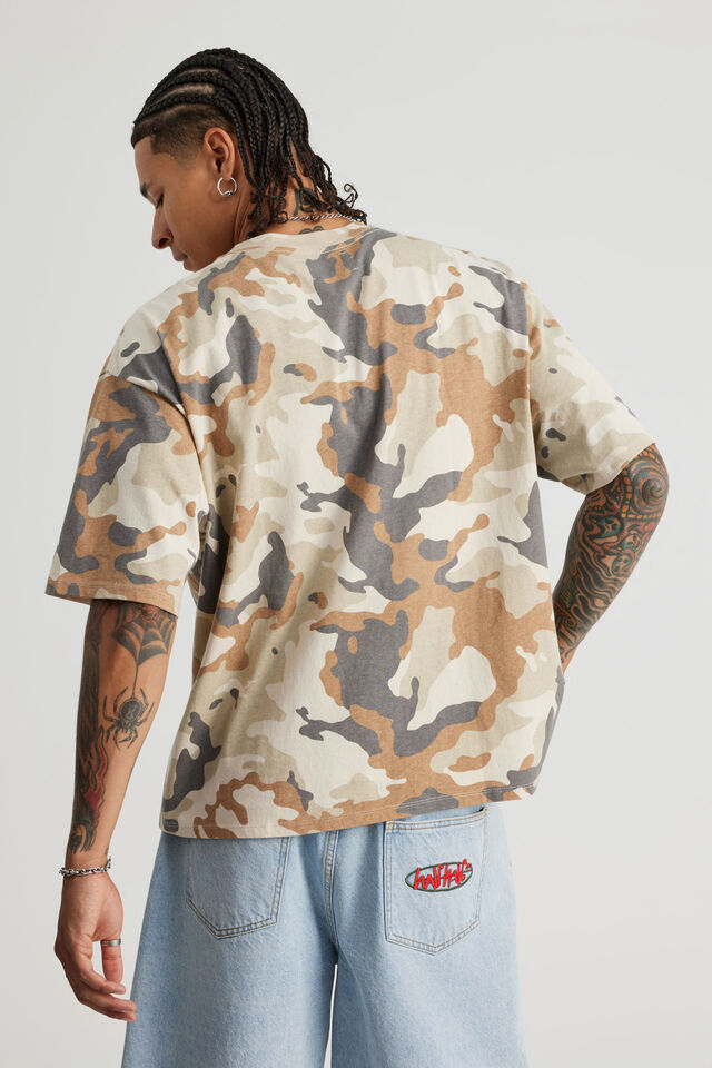 Open Gallery Box Fit Tshirt, OG CAMO/OPEN GALLERY
