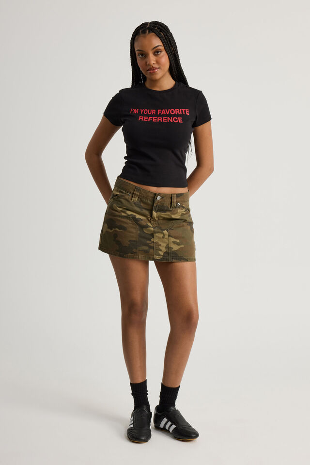 Lcn Music Merch Fitted Graphic Tee, LCN COR BLACK/FAVORITE