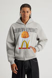 Mcdonalds Zip Thru Hoodie, LCN MCD GREY MARLE/HASH BROWN SUPREMACY - alternate image 3