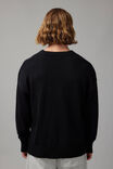Boxy Crew Neck Knit, BLACK/NEW YORK CITY - alternate image 3