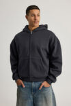 Authentics Boxy Zip Thru Hoodie, ICED LAGOON - alternate image 1