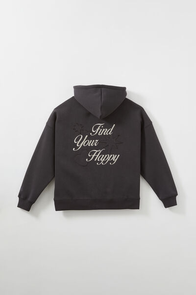 Harley Slouchy Hoodie, PHANTOM/FIND YOUR HAPPY TLK LTR