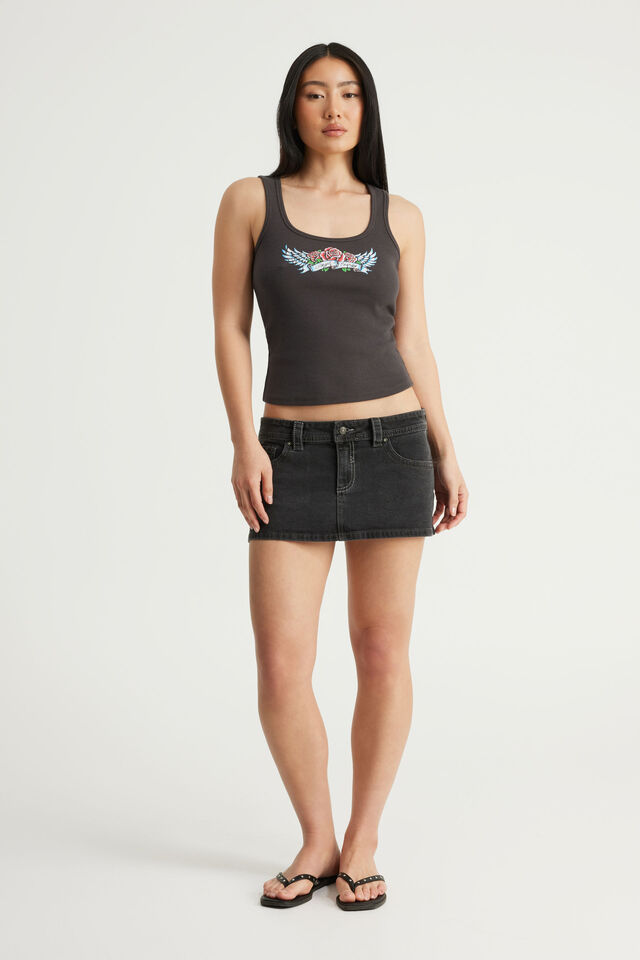Graphic Rib Tank, PHANTOM/FOREVER LOVE
