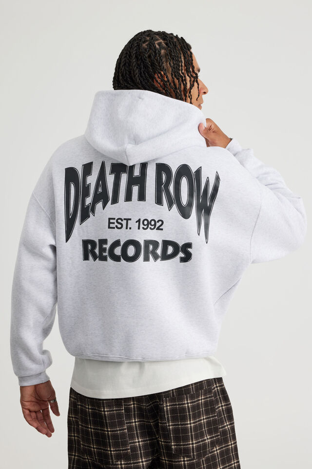 Music Merch Hoodie, LCN BRA SILVER MARLE/DEATH ROW RECORDS