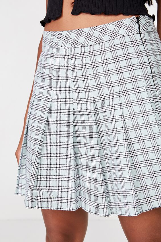 Pleated Skirt, MARA CHECK ETHER