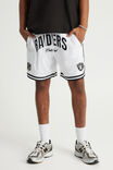 Nfl Basketball Short, LCN NFL WHITE STRIPE / RAIDERS GOTHIC - example image 1