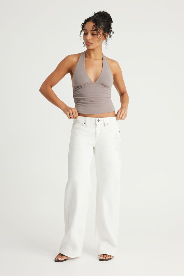 Luca Low Rise Jean, MOONSTONE