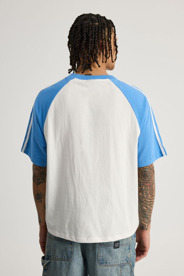 Half Half Boxy Raglan Tshirt, HH CLOUD/NEPTUNE VANDALISE