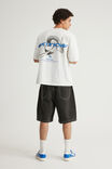 Notion Relaxed Baggy Denim Short, MUDDY BLACK/BLUE SPRAY - example image 3
