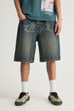 Notion Relaxed Baggy Denim Short, GOLD RUSH INDIGO - example image 2