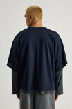 Cropped Mesh Top, NAVY BLAZER - alternate image 3