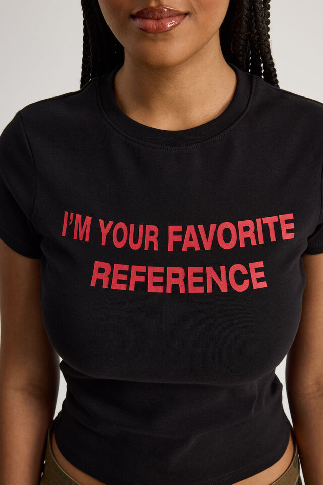 Lcn Music Merch Fitted Graphic Tee, LCN COR BLACK/FAVORITE