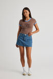 Everyday Denim Mini Skirt, MID BLUE - alternate image 1