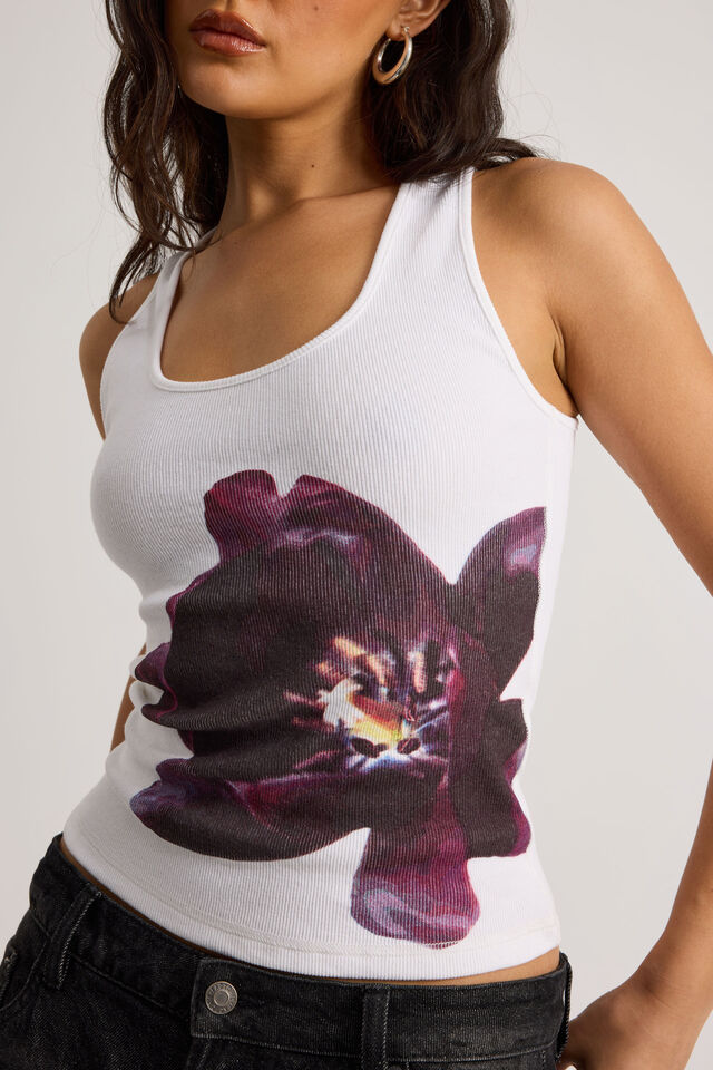 Graphic Tank, WHITE/FLOWER